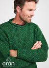 Donegal Roll Neck Fisherman Sweater | Green