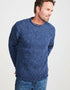 Donegal Roll Neck Fisherman Sweater | Blue