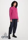 Ladies Donegal Roll Neck Sweater | Pink