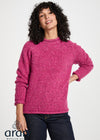 Ladies Donegal Roll Neck Sweater | Pink