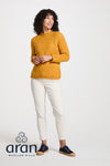 Ladies Donegal Roll Neck Sweater | Sunflower