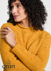 Ladies Donegal Roll Neck Sweater | Sunflower