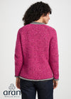 Donegal Ladies' Raglan Cardigan | Pink Grey