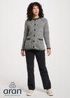 Donegal Ladies' Raglan Cardigan | Grey Charcoal