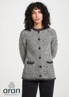 Donegal Ladies' Raglan Cardigan | Grey Charcoal