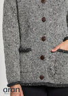 Donegal Ladies' Raglan Cardigan | Grey Charcoal