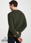 Men's Fisherman Rib Nepped Sweater | Army Green