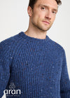 Men's Fisherman Rib Nepped Sweater | Blue
