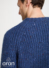 Men's Fisherman Rib Nepped Sweater | Blue