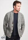 Men's Fisherman Rib Shawl Cardigan | Grey