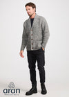 Men's Fisherman Rib Shawl Cardigan | Grey