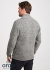 Men's Fisherman Rib Shawl Cardigan | Grey