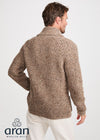 Men's Fisherman Rib Shawl Cardigan | Brown