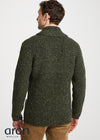 Men's Fisherman Rib Shawl Cardigan | Green