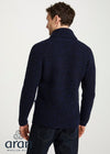 Men's Fisherman Rib Shawl Cardigan | Navy