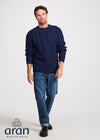 Aran Handknit Crew Neck Sweater | Atlantic