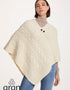 Aran Pure Wool Poncho | Natural - Clearance