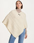 Aran Pure Wool Poncho | Natural - Clearance