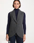 Gilet en tweed de pure laine vierge pour femme - Vert vallée | Tricots irlandais Aran