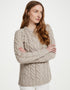 Women's Listowel Aran Cabled Sweater – Oatmeal