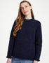 Pull à col roulé Donegal pour femme - Bleu marine | 100 % laine