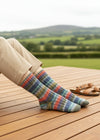 Fair Isle Socks | Blue Pink Green