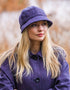 Mucros Flapper Cap | Purple Herringbone