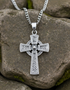 Men's Silver Oxidised Celtic Cross Pendant