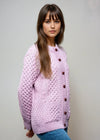 Aran Lumber Cardigan | Pink
