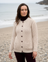 Aran Lumber Cardigan | 100% Merino Wool | Parsnip