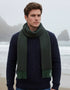 Cashmere Merino Scarf | Green Charcoal