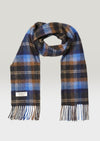 John Hanly Lambswool Blue Orange Scarf