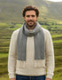 Cashmere Merino Scarf | Grey Herringbone