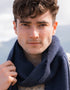 Cashmere Merino Scarf | Grey Navy