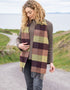 Cashmere Merino Scarf | Green Brown Block