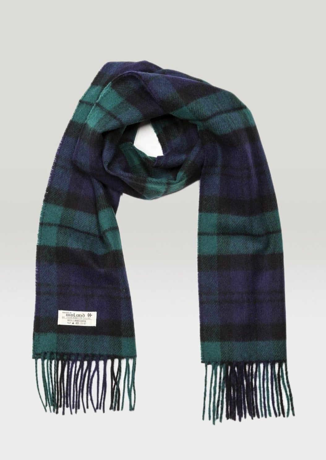 John Hanly Lambswool Scarf BlackWatch