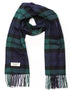 John Hanly Navy Green Mix Lambswool Scarf | Irish Made
