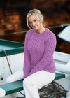 Ladies Slim-Fit Aran Sweater | Lavender
