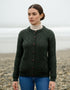 Aran Lumber Cardigan | Army Green