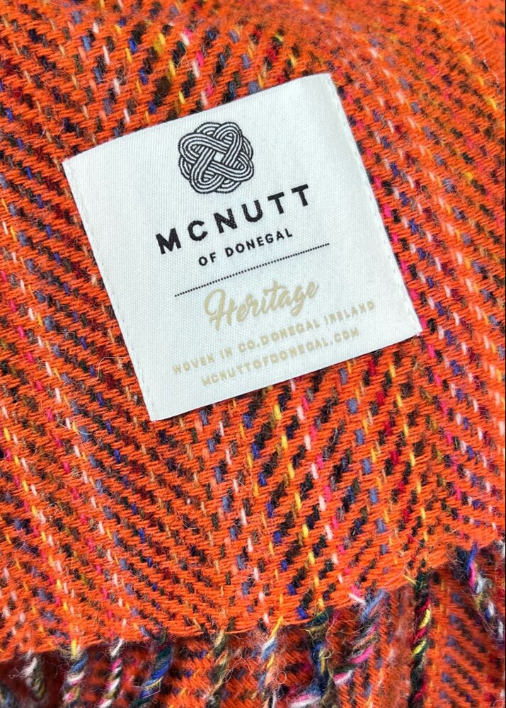 McNutt Tweed Throw | Tangerine