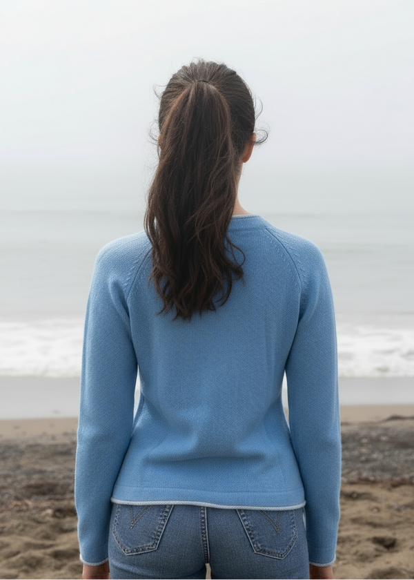 IrelandsEye Women's Killiney Cardigan | Pale Blue
