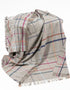 Merino Lambswool Blanket Grey with Multi Colour Window Pane