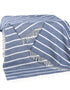 John Hanly Denim White Horizontal Stripe Throw