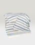 John Hanly Merino Denim & White Stripe Blanket