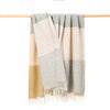 John Hanly Large Lambswool Blanket | Camel Beige Stripe