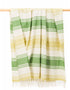 Couverture en laine d'agneau John Hanly grand format | Rayures vertes citron et blanches