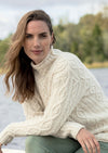 Aran Super Soft Merino Funnel Neck Sweater