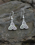 Trinity Knot Connemara Marble Earrings