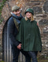 Mucros Country Cape | Hochwertiger Wollcape mit Knopfverschluss | Grün