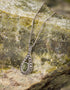 Sterling Silver Marble & Marcasite Pendant